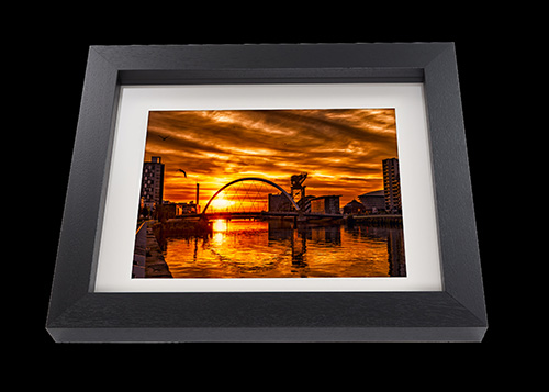 Shadow Box with River Clyde Sunset